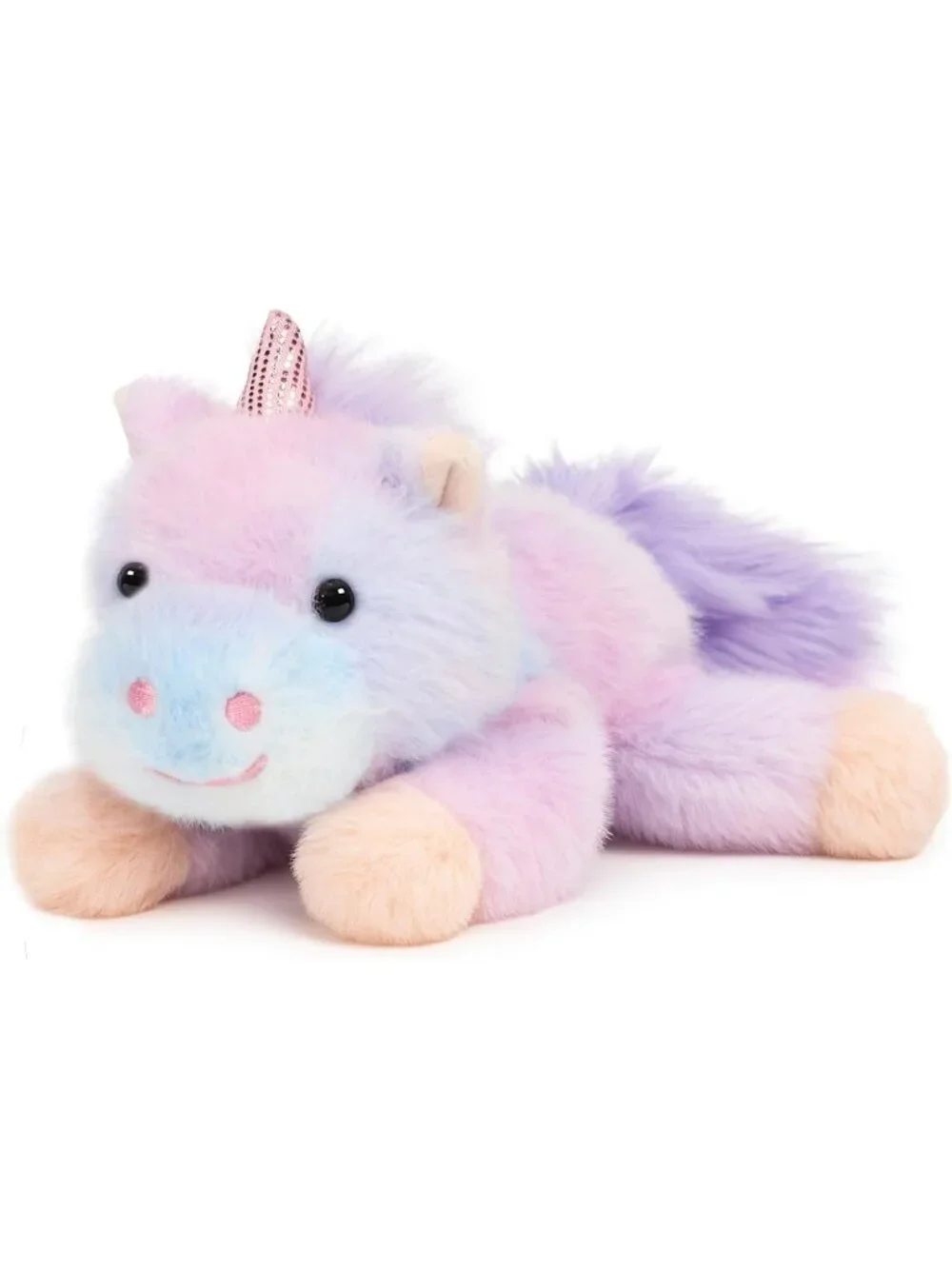 Purple Rainbow Unicorn Plush Stuffed Animal Cute Pocket Size Gift for Kids